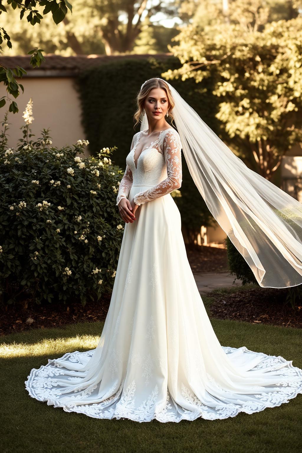 Noiva em vestido branco de locação da Maison Elora
